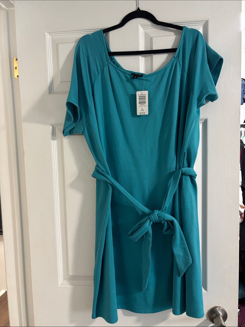 torrid Teal off shoulder Tee Dress with Tag